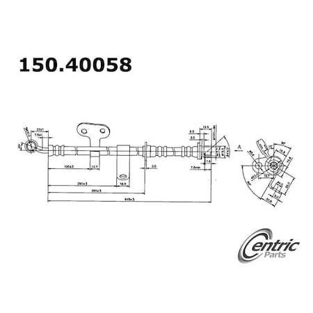 Centric Parts Brake Hose, 150.40058 150.40058